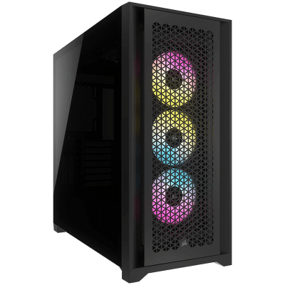 Кутия Corsair iCUE 5000D RGB Airflow Tempered Glass, E-ATX, Black