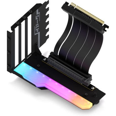 Брекет за вертикален монтаж на GPU EZDIY-FAB RGB PCIe 4.0 Riser Cable 90°