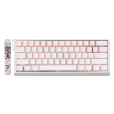 Клавиатура Madlions MAD 60 HE RGB 1K Magnetic Amber Pro Switches - Бяла