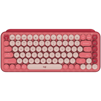 LOGITECH POP Keys - Bluetooth Mechanical Keyboard, Heartbreaker Rose