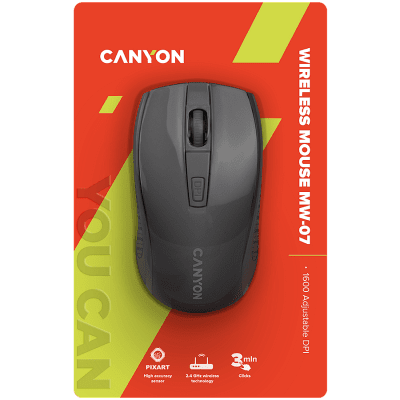 CANYON Wireless Mouse MW-7 - Black
