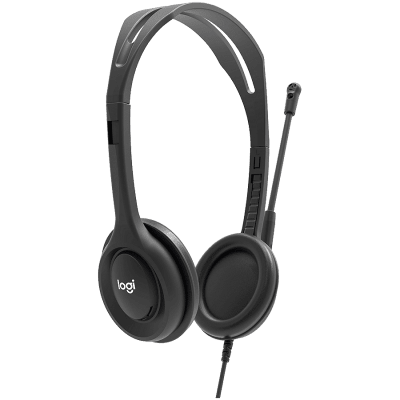Слушалки LOGITECH H111 Corded Stereo Headset - Black