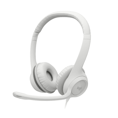 LOGITECH H390 Corded Headset - Off-white