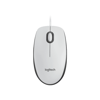 LOGITECH M100 Corded Mouse - White