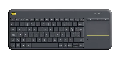 LOGITECH K400 Plus Wireless Touch Keyboard - Black
