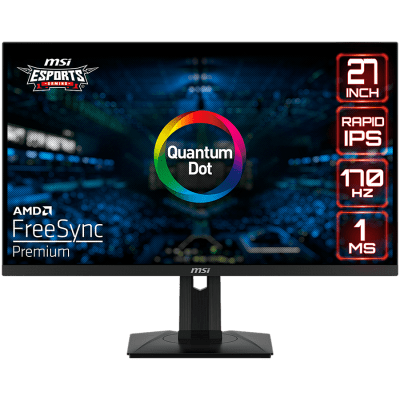 MSI G274QPF-QD Gaming Monitor - 27 inch 170Hz 2560x1440 16:9 Rapid IPS Anti-glare 1ms
