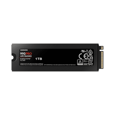 SSD диск SAMSUNG 990 PRO 1TB M.2 2280 Gen4 SSD + heatsink