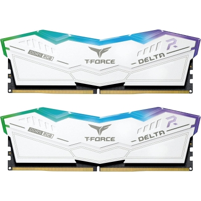Памет Team Group T-Force Delta RGB White DDR5 32GB (2x16GB) 6000MHz CL38