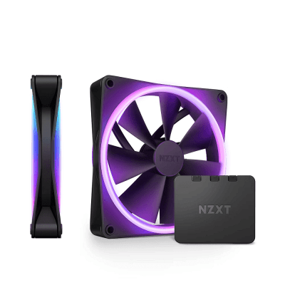 NZXT F140 RGB Duo Black x 2 + RGB controller