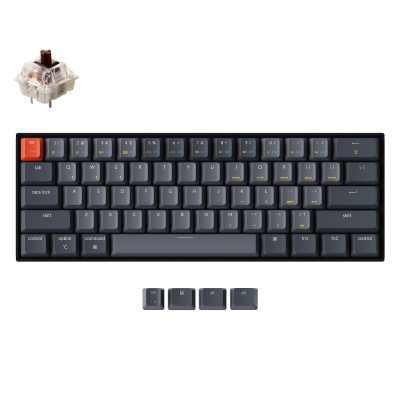 Keychron K12 Hot-Swappable Aluminum 60% Gateron Brown Switch RGB LED ABS