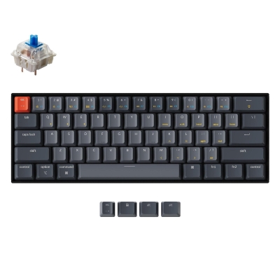 Keychron K12, Hot-Swappable Aluminum, 60% Blue Switch, RGB LED ABS