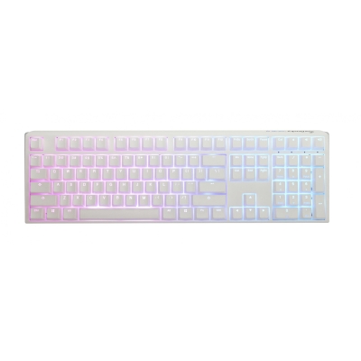 Ducky One 3 Pure White Full Size Hotswap Cherry MX Blue, RGB, PBT Keycaps