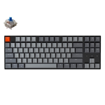 Keychron K8 Hot-Swappable TKL Gateron Blue Switch White LED Gateron Blue Switch ABS