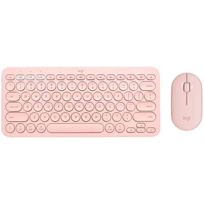 LOGITECH Pebble 2 Bluetooth Keyboard Combo - TONAL ROSE - US INT'L