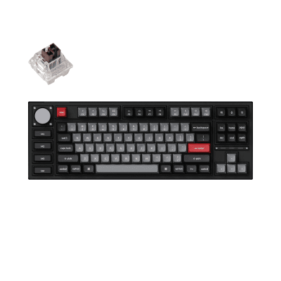 Keychron Q3 Pro Carbon Black TKL K Pro Brown Switch RGB LED PBT