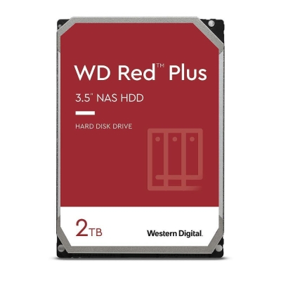 Хард диск WD Red PLUS NAS, 2TB, 5400rpm, 128MB, SATA 3 HDD