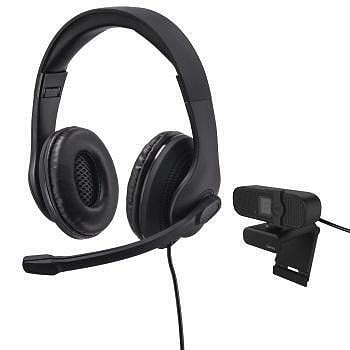 Hama C-400 Full HD Webcam + HS-USB300 Headset, USB