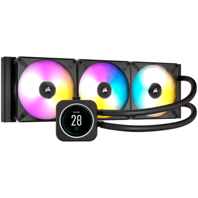 Охлаждане CORSAIR iCUE H150i ELITE LCD Display Liquid CPU Cooler 360mm