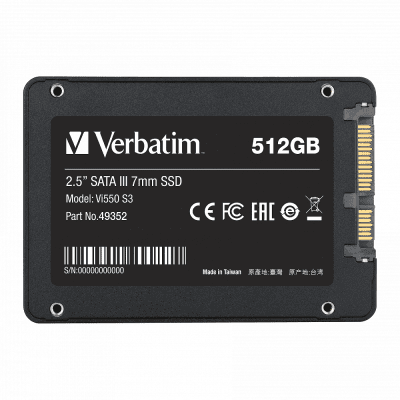 Verbatim Vi550 S3 512 GB, 2.5", SATA 6Gb/s SSD