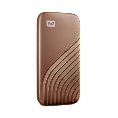 Външен хард диск WD My Passport 500GB, USB 3.2 SSD, Gold