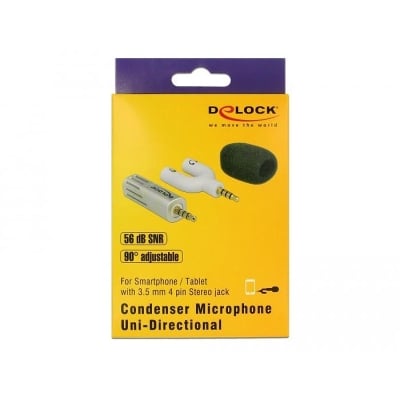 DeLock 65893, Smartphone/Tablet, 3.5mm 4 Pin Stereo Jack 90°, Silver