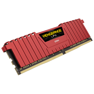 Памет CORSAIR VENGEANCE LPX 8GB DDR4, 2666MHz, C16, Red