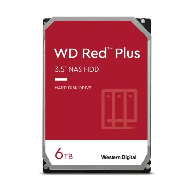 Хард диск WD Red Plus 6TB NAS, 3.5", 256MB, 5400RPM, HDD