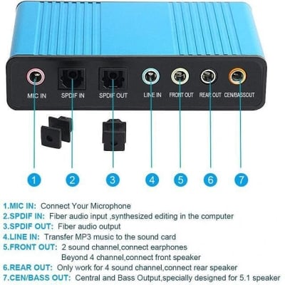 ESTILLO Sound Card, USB, 5.1