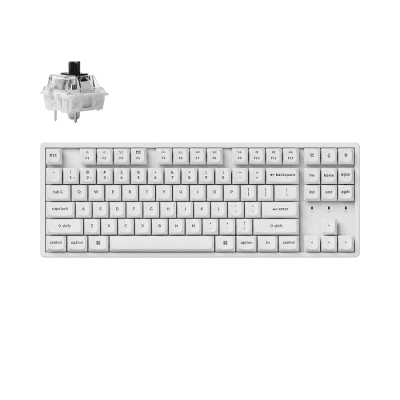Keychron K8 Pro White QMK/VIA TKL K Pro(Hot Swappable) Red Switch RGB Backlight Alluminium Frame
