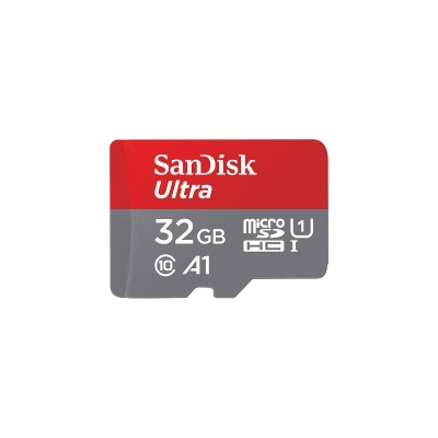 SANDISK Ultra microSDHC, 32GB, A1, UHS-I, U1, Class 10, 120MB/s, adapter