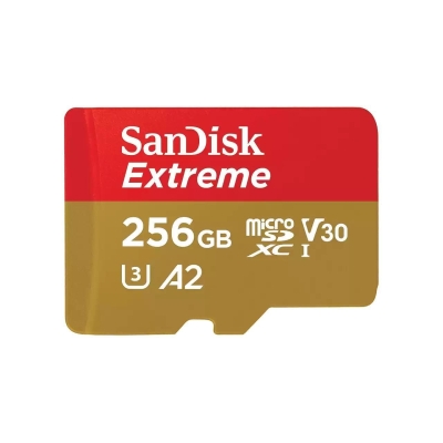 SANDISK Extreme microSDXC, 256GB, Class 10 U3, V30 130 MB/s