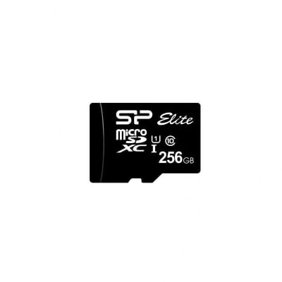 Silicon Power Elite, 256GB, Micro SDHC/SDXC, UHS-I, SD Adapter
