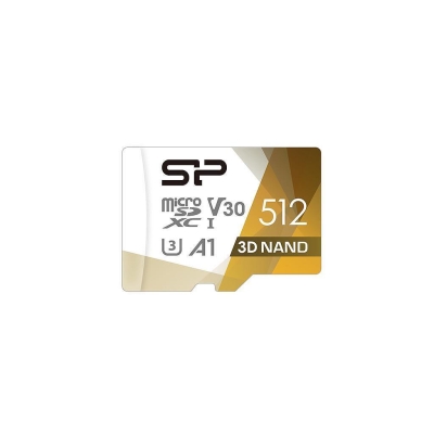 Silicon Power Superior Pro, 512GB, microSDXC, Class 10, SD Adapter