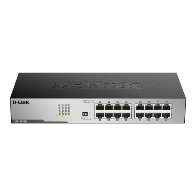 D-Link DGS-1016D/E, 16 ports switch 10/100/1000, Desktop, rack mount