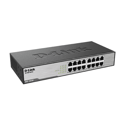 D-Link DES-1016D/E, 16 ports switch 10/100, Desktop, rack mount