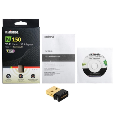 EDIMAX EW-7811UN, USB, Realtek, 2.4Ghz, 802.11n/g/b wireless nano adapter