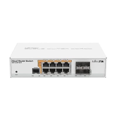 MikroTik CRS112-8P-4S-IN, 8 x Gigabit Ethernet ports, 10/100/1000Mbps, 4 x SFP switch