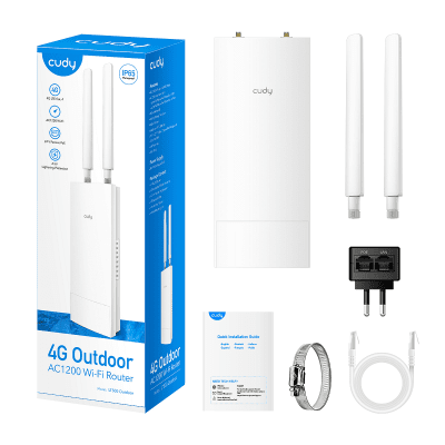 Cudy LT500 Outdoor, AC1200, 4G, LTE CAT 4, 2.4/5 GHz, 300 - 867 Mbps, wireless router