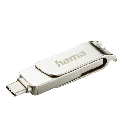 USB drive HAMA C-Rotate Pro, USB-C 3.1/3.0, 256GB, 100MB/s, Silver