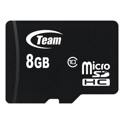 TEAMgroup microSDHC, 8GB, Class 10, SD adapter