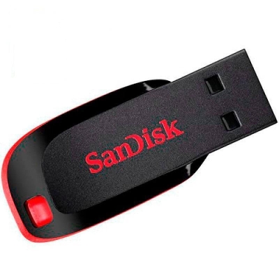USB drive SanDisk Cruzer Blade, 32GB, USB 2.0, Black/Red