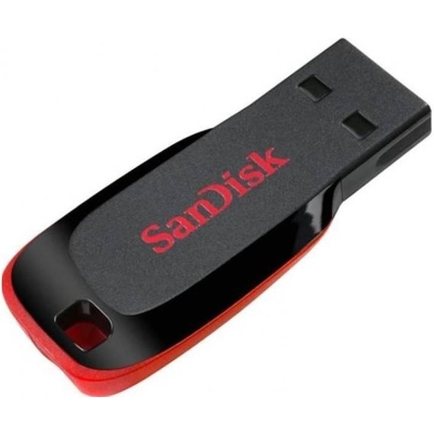 USB drive SanDisk Cruzer Blade, 64GB, USB 2.0, Black/Red