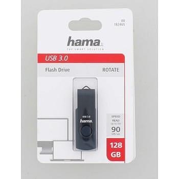 USB drive HAMA Rotate, 128GB, USB 3.0 90 MB/s, Petrol blue