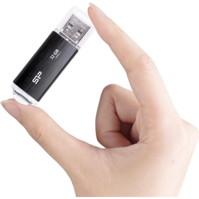 USB drive SILICON POWER Blaze B02, 32GB, USB 3.2 Gen 1, Black