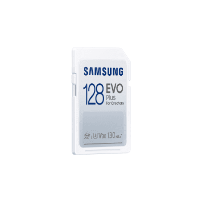 Samsung EVO Plus, SD Card, 128GB, White