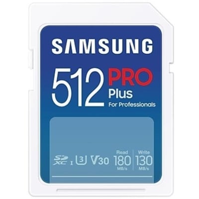 Samsung PRO Plus, SD Card, 512GB, USB Reader, White