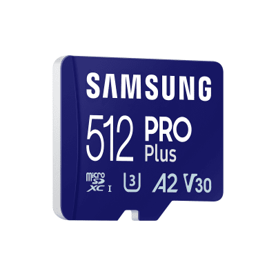 Samsung PRO Plus, microSDXC, UHS-I, 512GB, Adapter
