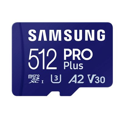 Samsung PRO Plus, microSDXC, UHS-I, 512GB, Adapter, USB reader