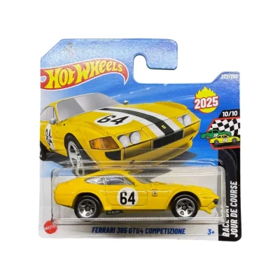 Количка Ferrari 365 GTB4 Competizione Yellow 1:64 (Hot Wheels)