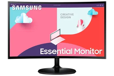 Monitor LED Samsung LS24C360EAUXEN S36C, 24 inch FHD Curved 1800R 16:9 (1920x1080) VA 75Hz, 250 cd/㎡, 3000:1, 4ms, 178/178, FS, 1xVGA 1xHDMI, Tilt, VESA 75x75, 2Y
